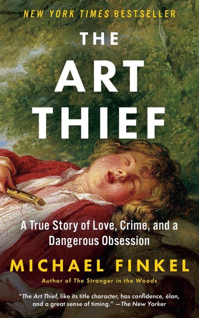 Cover of The Art Thief featuring Francois Boucher's painting of The Sleeping Shepherd