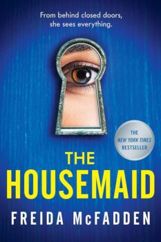 Book cover features a woman's eye peering through a keyhole.